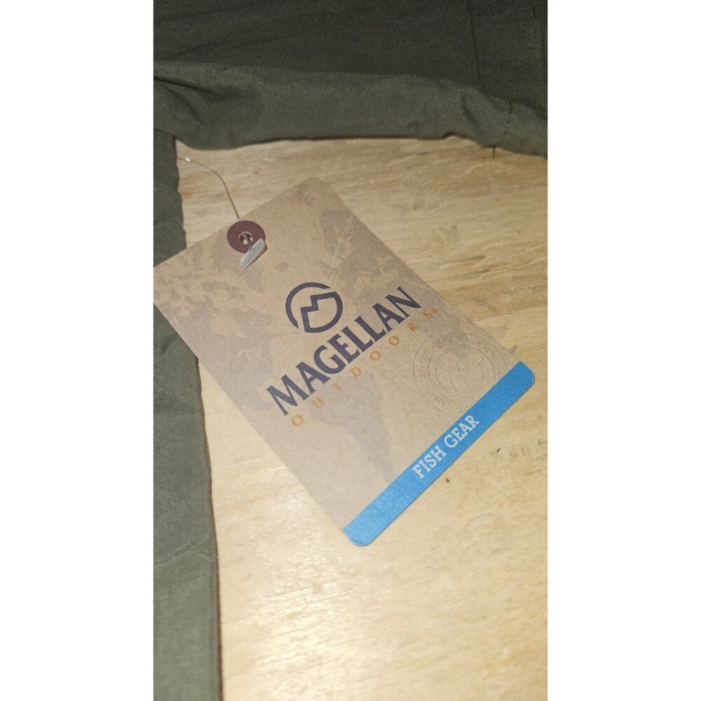 NEW Magellan Outdoors OLIVE Fishing Shirt Mens Medium M vented LAGUNA MADRE - Picture 6 of 12